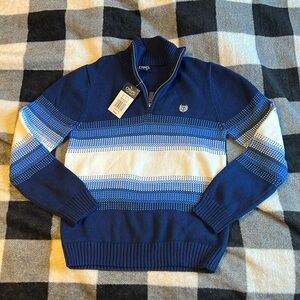 Chaps 1/4 Zip Sweater Size Medium 10/12 NWT